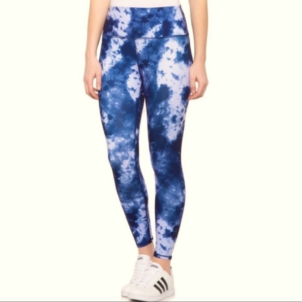 𝅺euc Workshop Republic Clothing High Waist Blue Tie Dye Leggings Size M